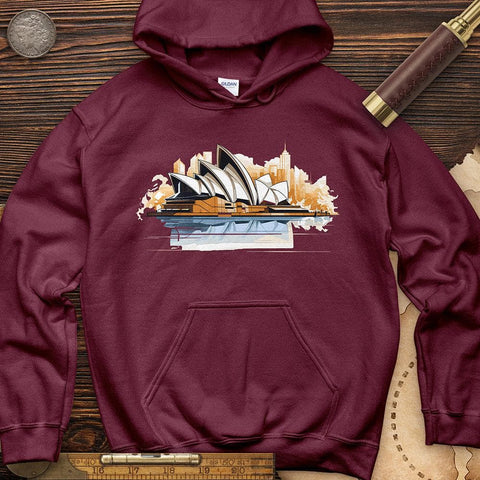 Sydney Opera House Hoodie Maroon / S