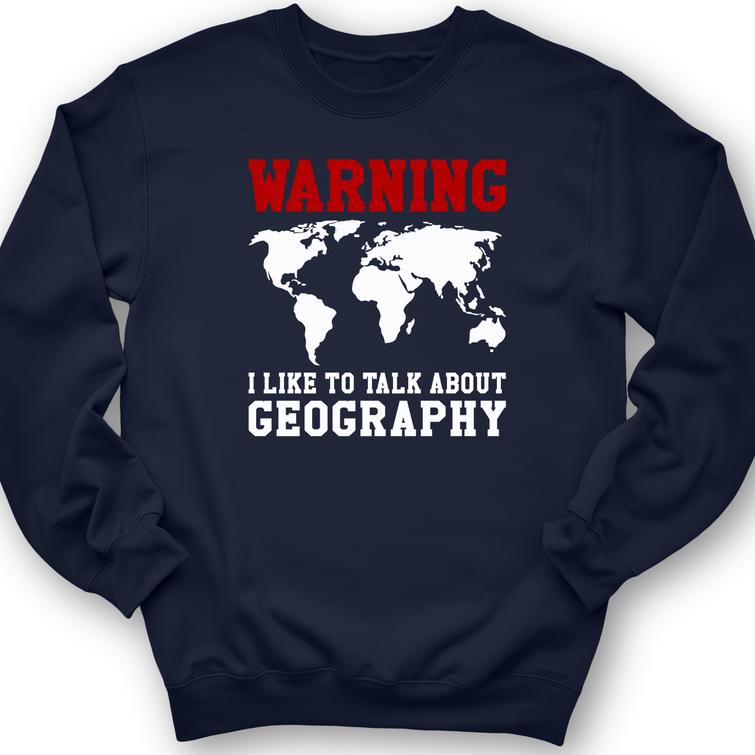 Talk About Geography Crewneck Navy / S