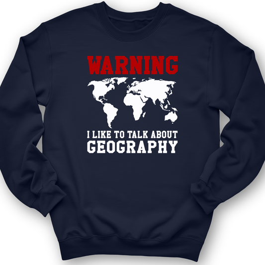 Talk About Geography Crewneck Navy / S