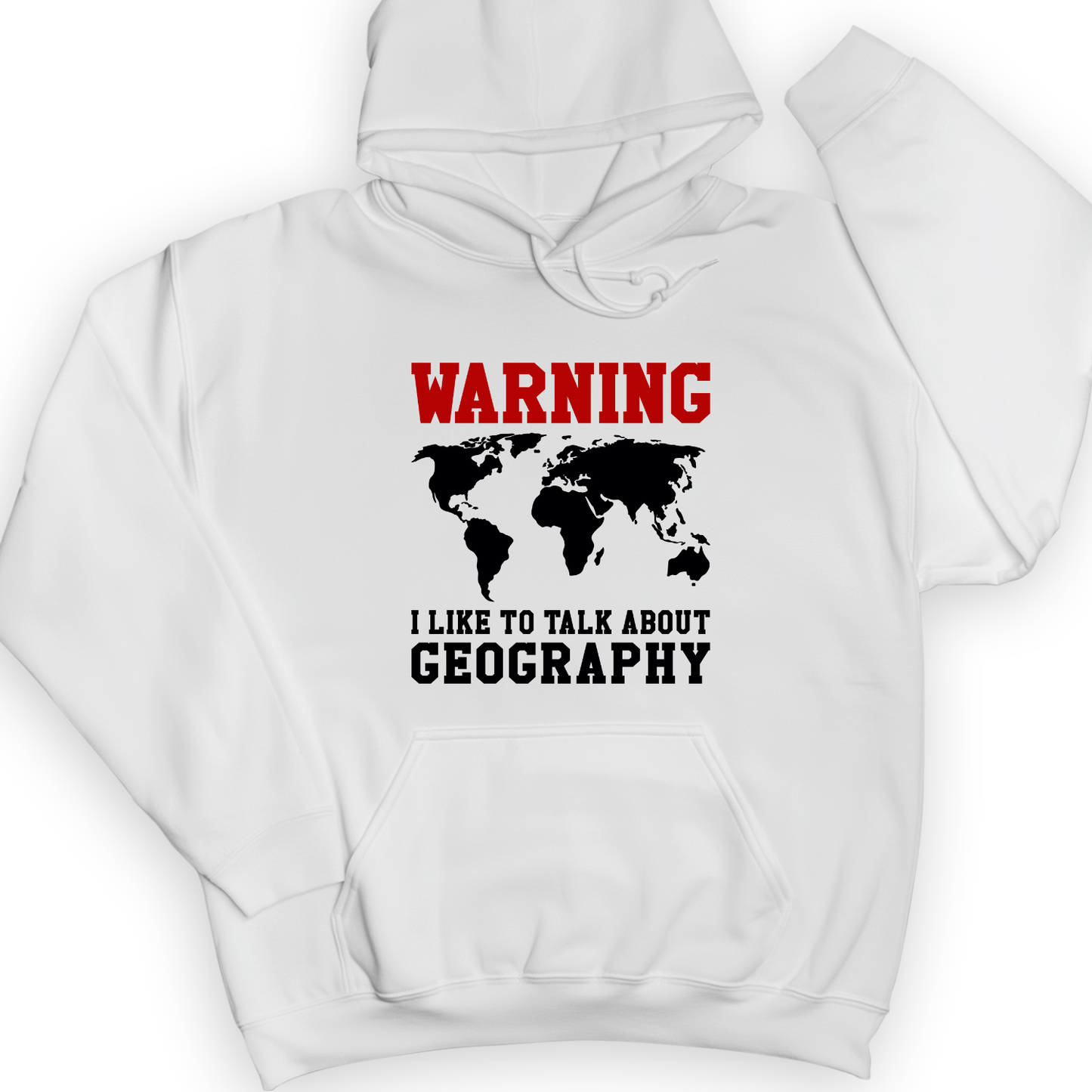 Talk About Geography Hoodie White / S