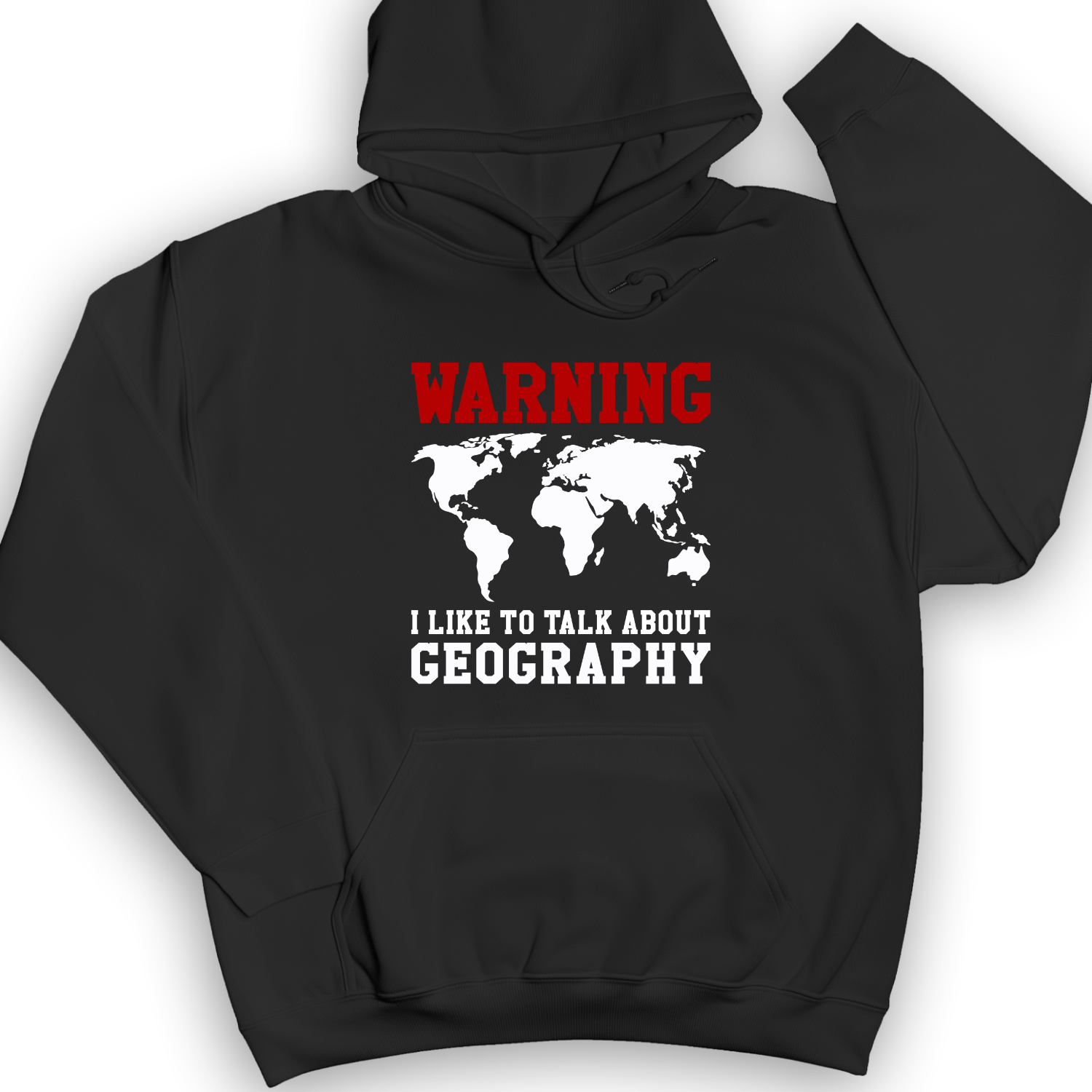 Talk About Geography Hoodie Black / S