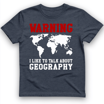 Talk About Geography T-Shirt Heather Navy / S