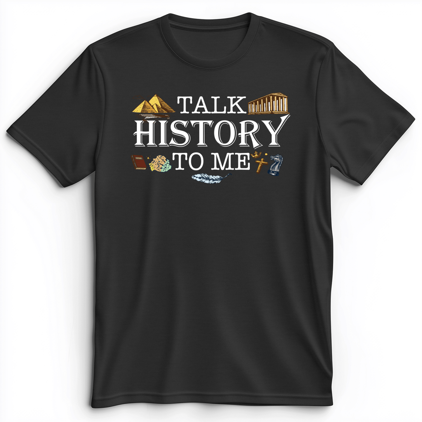 Talk History To Me Premium Tee Dark Grey Heather / S