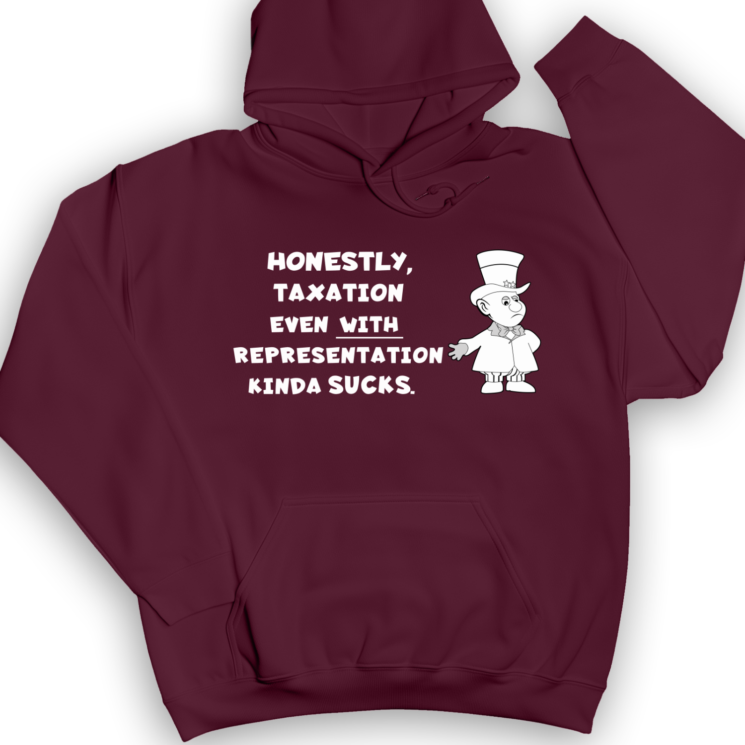 Taxation With Representation Hoodie Maroon / S
