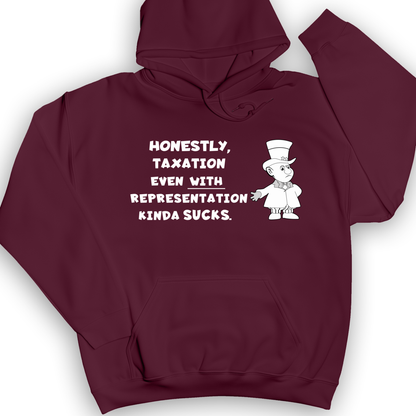 Taxation With Representation Hoodie Maroon / S
