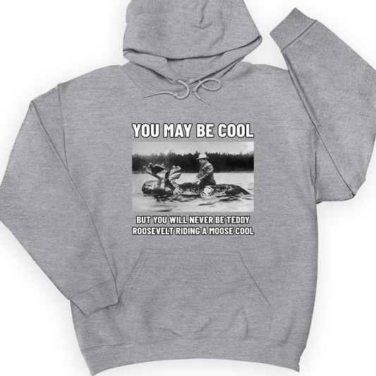 Teddy Riding Moose Hoodie Sport Grey / S