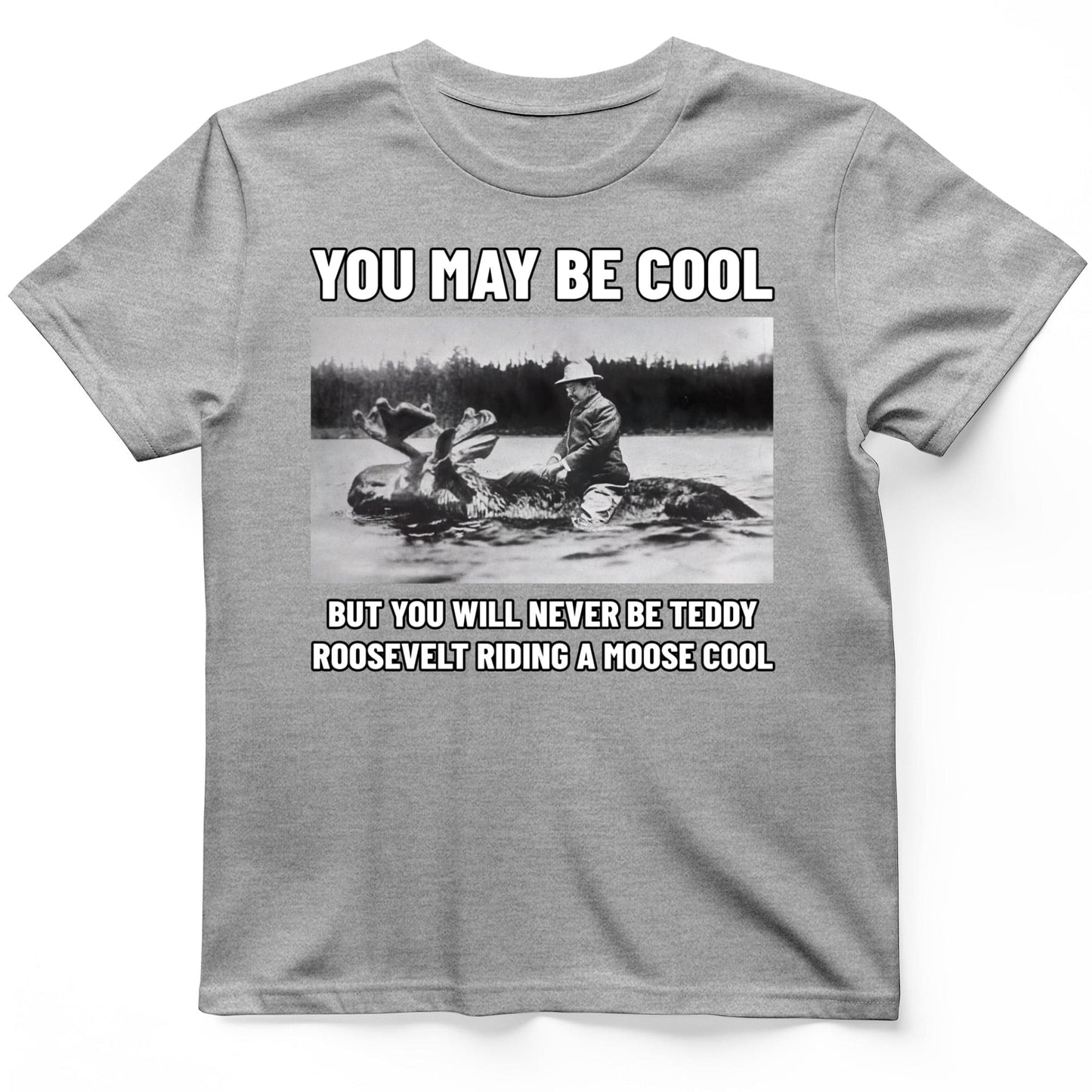 Teddy Riding Moose T-Shirt Sport Grey / S