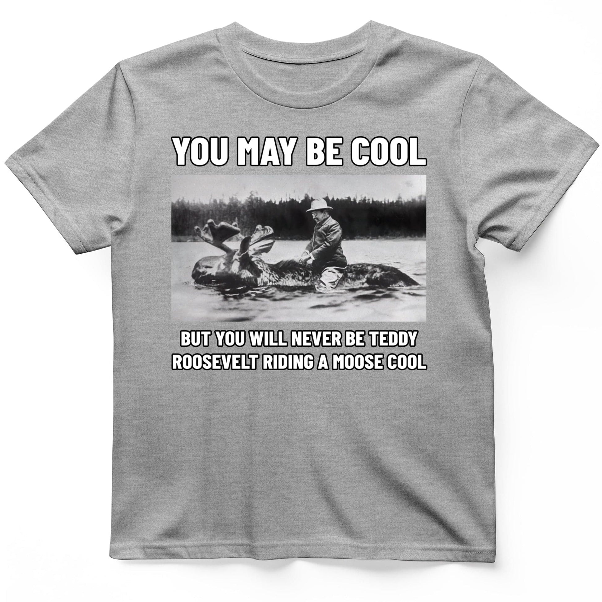 Teddy Riding Moose T-Shirt Sport Grey / S