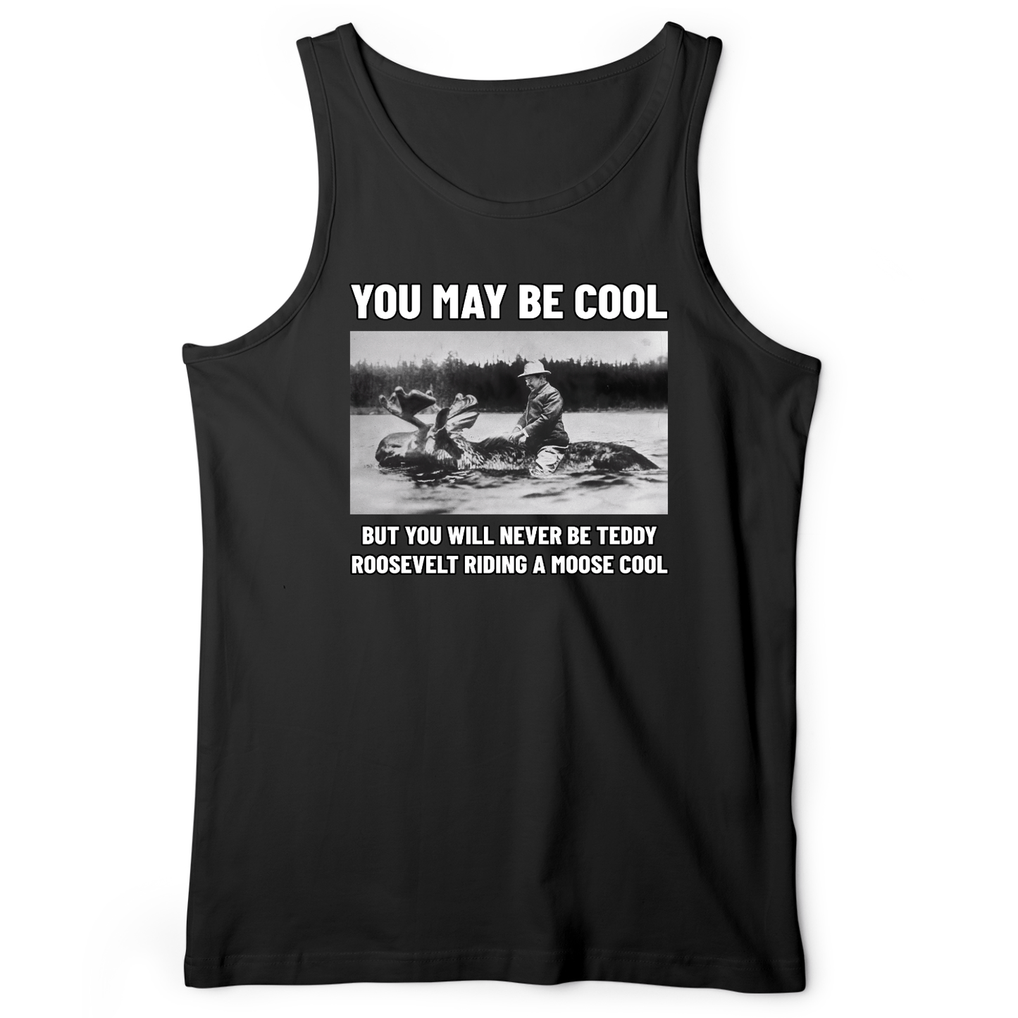 Teddy Riding Moose Tank Black / XS