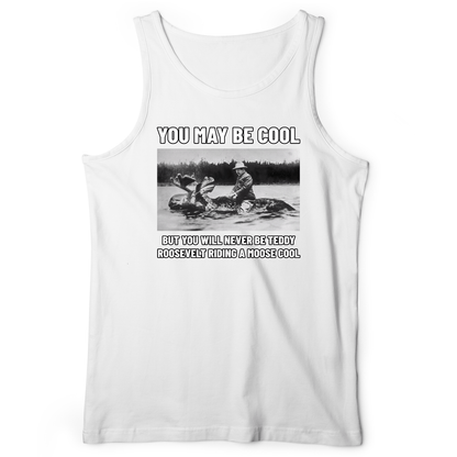 Teddy Riding Moose Tank White / XS