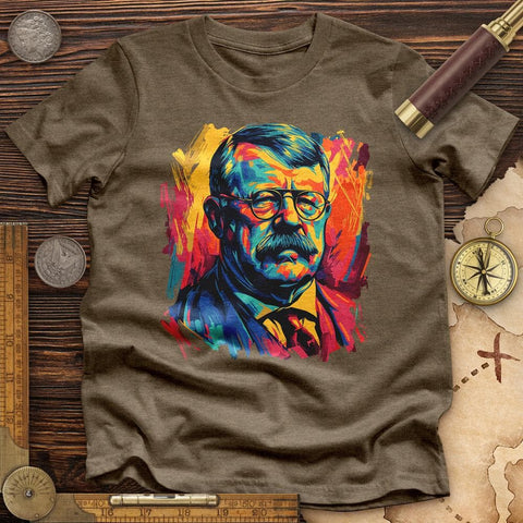 Teddy Roosevelt High Quality Tee Heather Olive / S