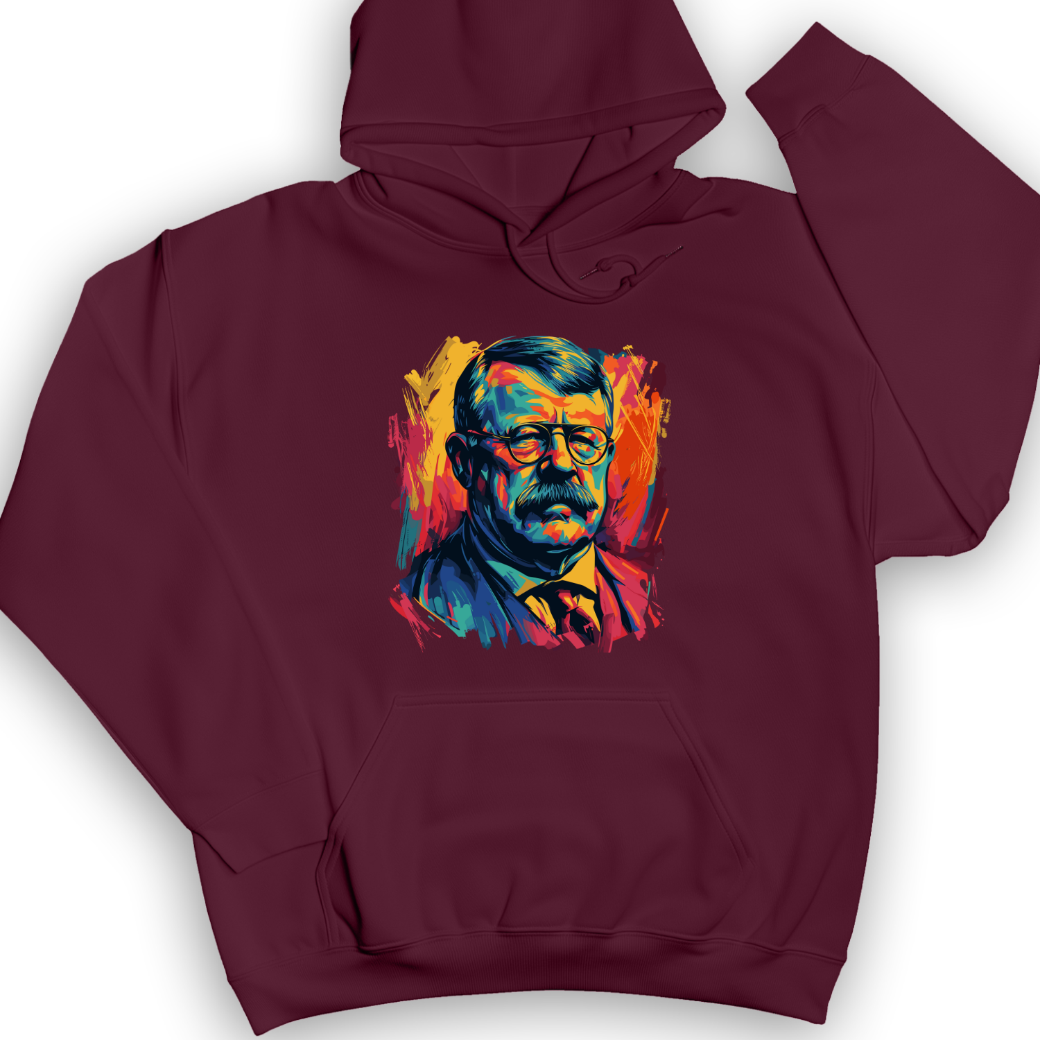Teddy Roosevelt Hoodie Maroon / S