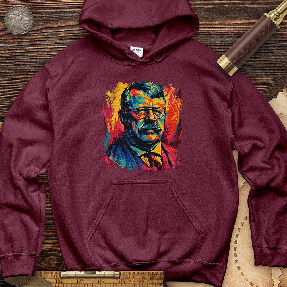 Teddy Roosevelt Hoodie Maroon / S