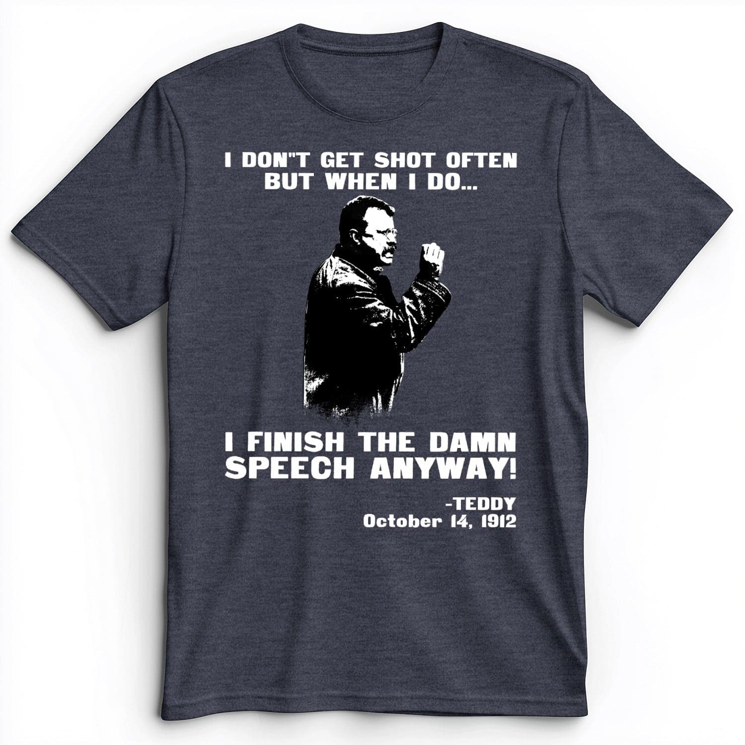Teddy Speech Premium Tee Heather Navy / S