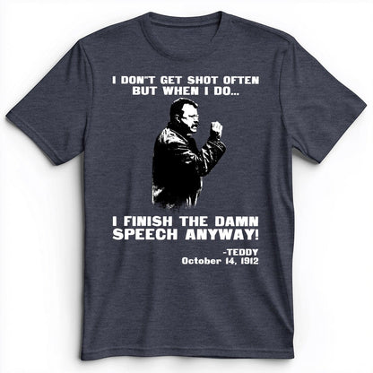 Teddy Speech Premium Tee Heather Navy / S
