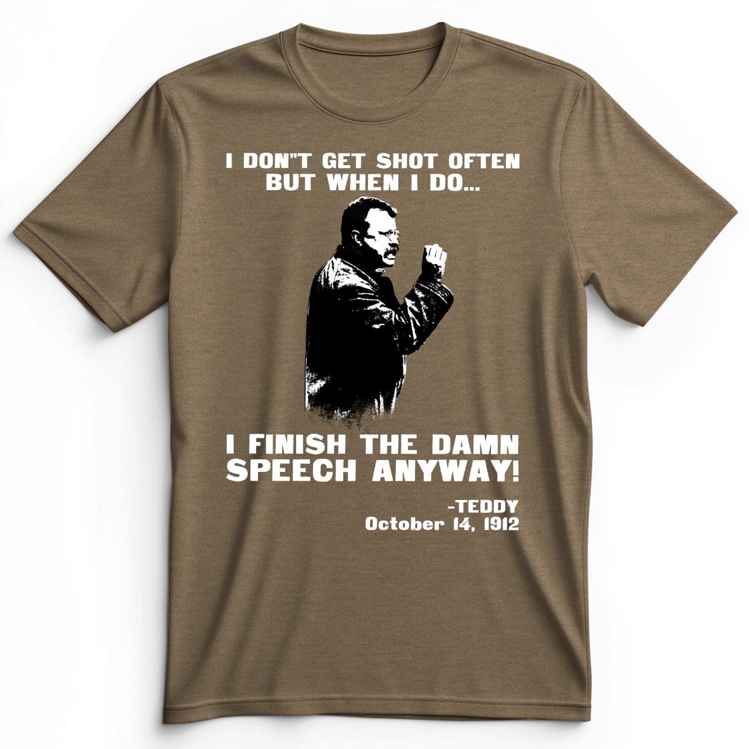 Teddy Speech Premium Tee Heather Olive / S