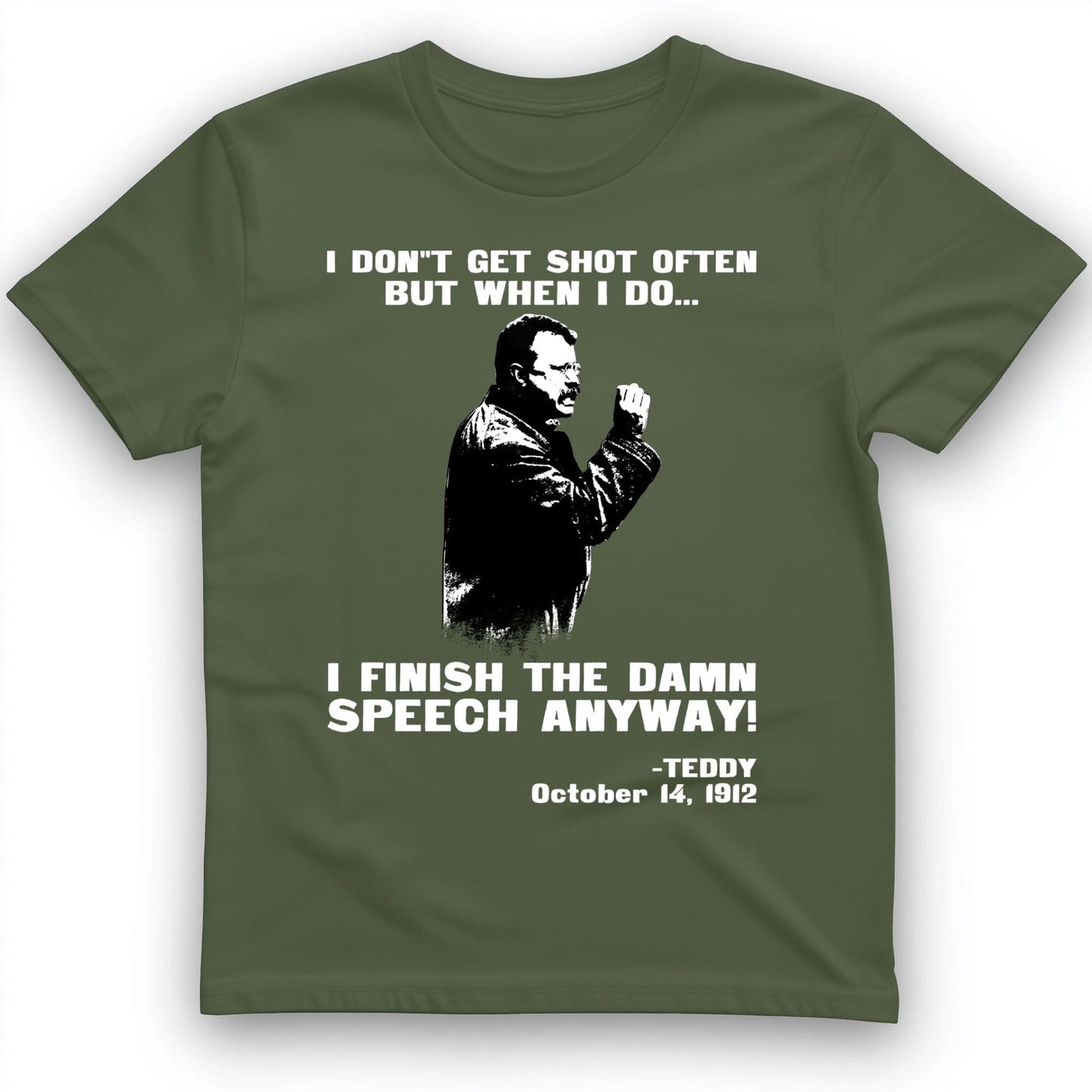 Teddy Speech T-Shirt Military Green / S