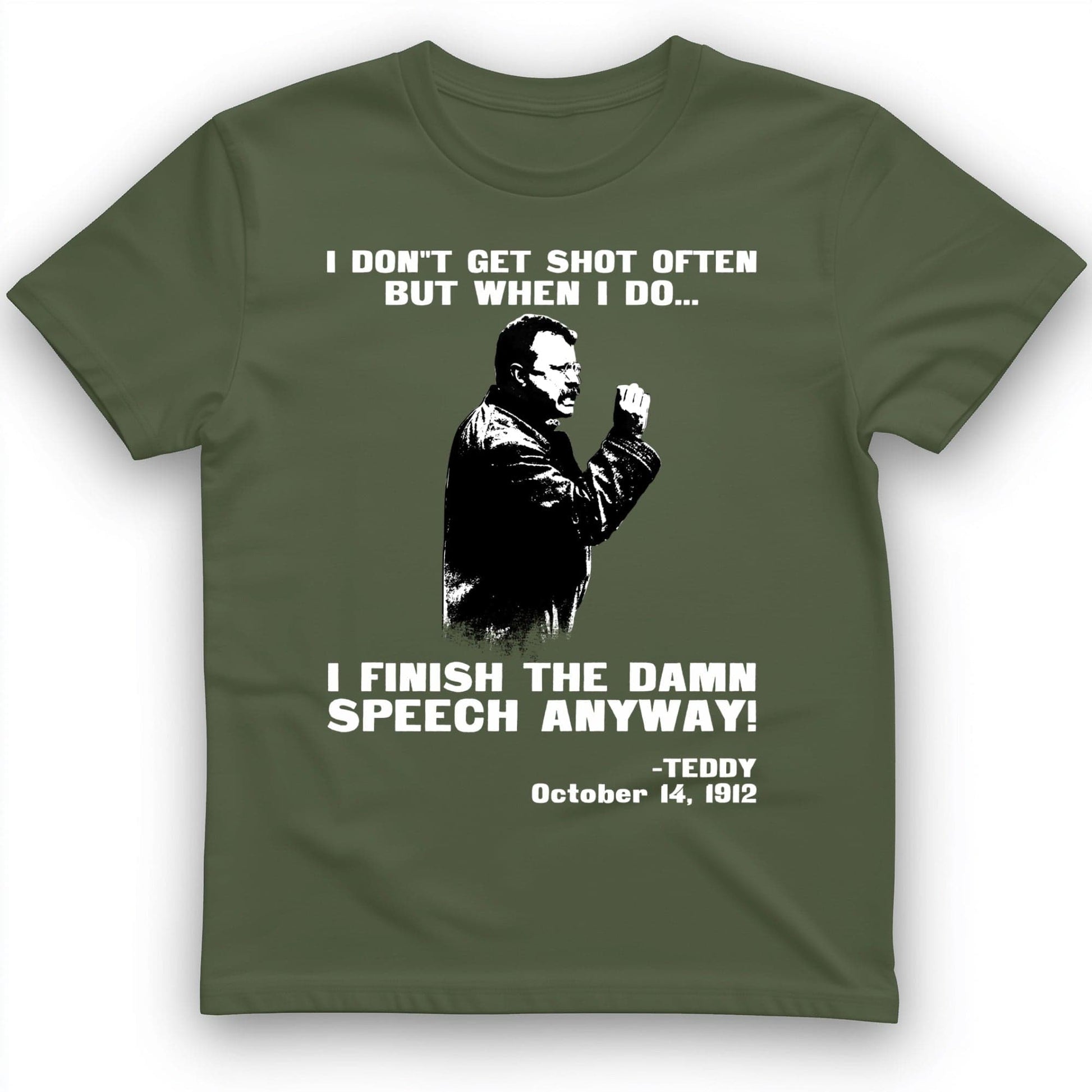 Teddy Speech T-Shirt Military Green / S