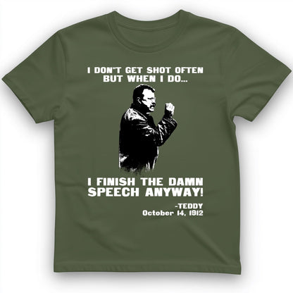 Teddy Speech T-Shirt Military Green / S