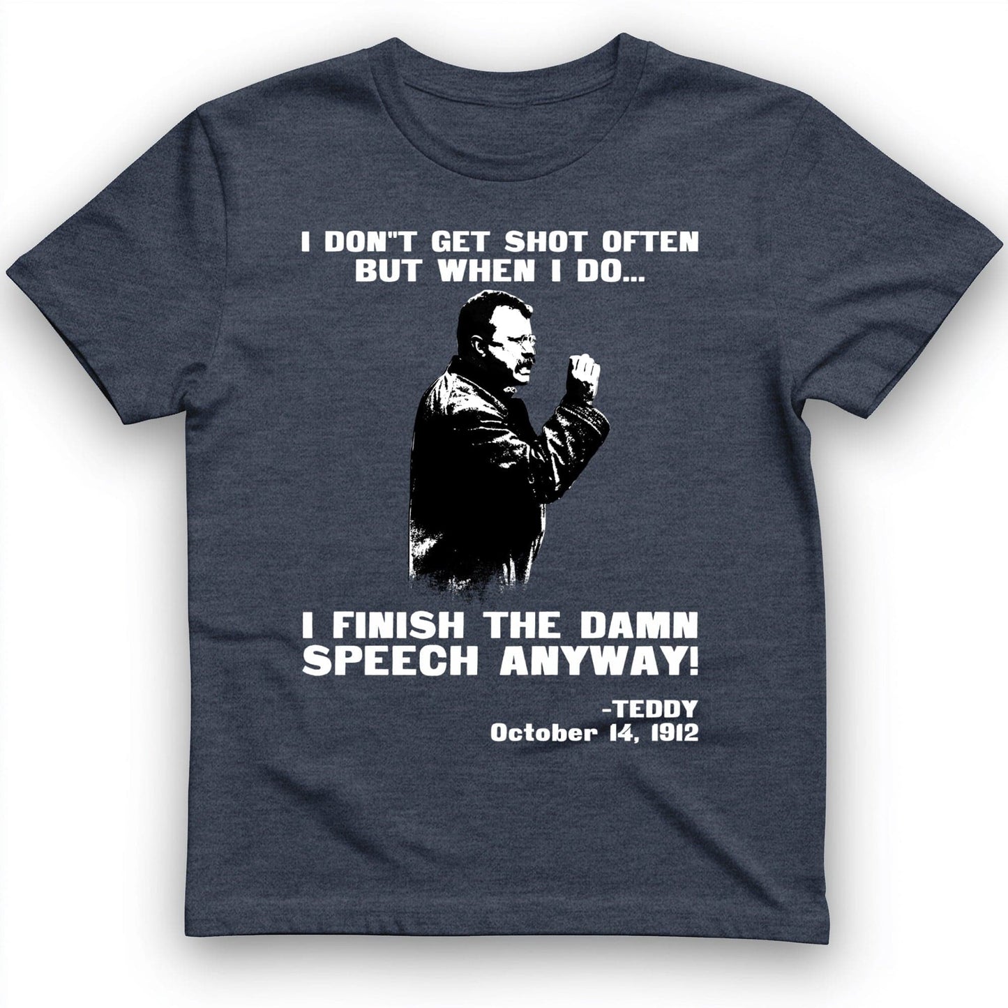 Teddy Speech T-Shirt Heather Navy / S