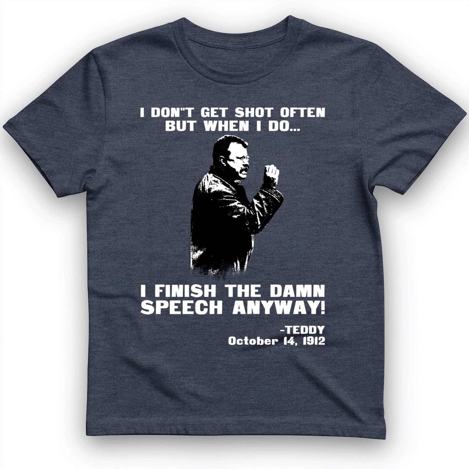 Teddy Speech T-Shirt Heather Navy / S