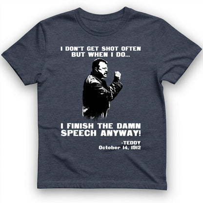 Teddy Speech T-Shirt Heather Navy / S