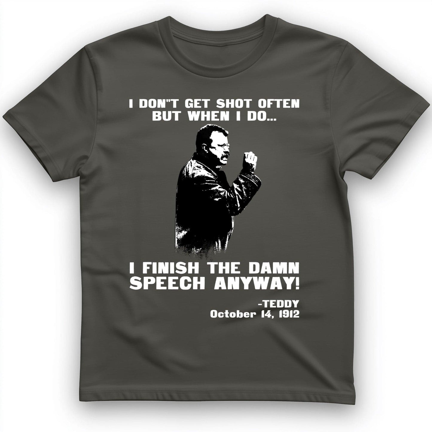 Teddy Speech T-Shirt Charcoal / S