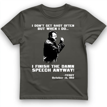 Teddy Speech T-Shirt Charcoal / S