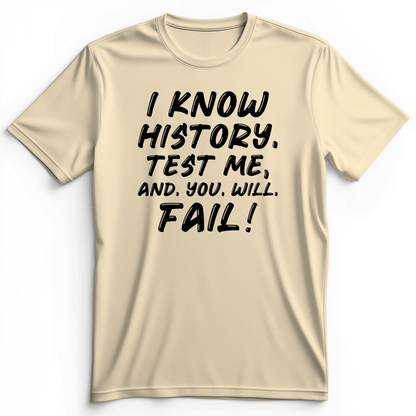 Test Me On History Premium Tee Natural / S