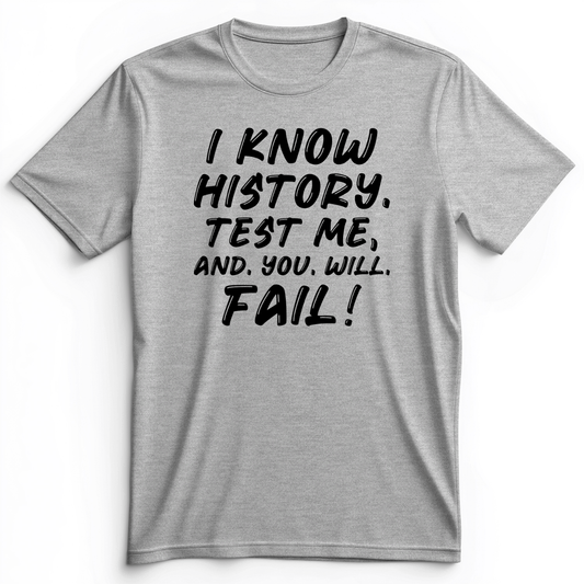 Test Me On History Premium Tee Athletic Heather / S