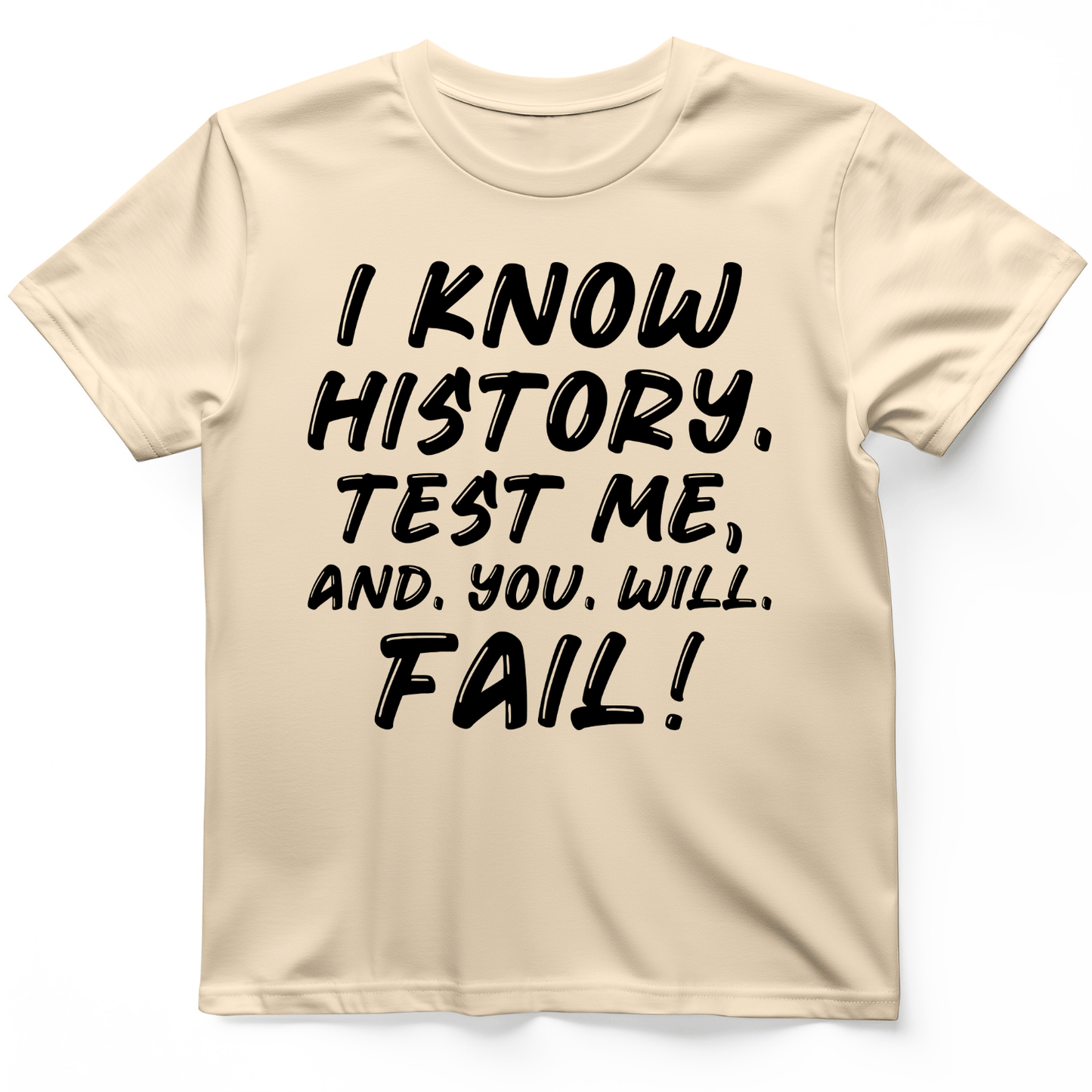 Test Me On History T-Shirt Natural / S
