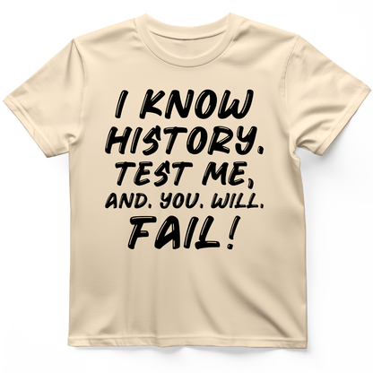 Test Me On History T-Shirt Natural / S