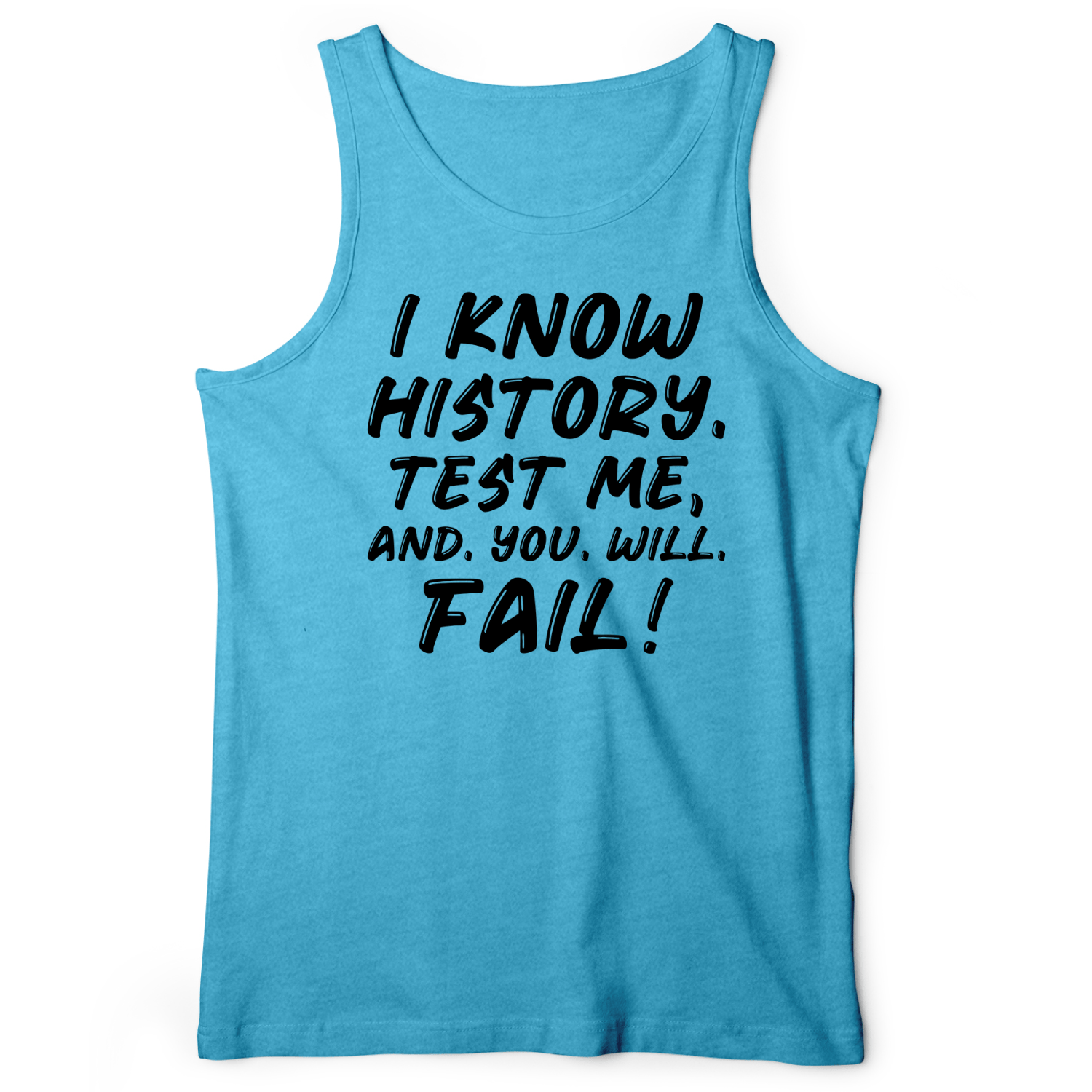 Test Me On History Tank Aqua TriBlend / XS