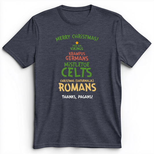 Thanks Pagans Premium Tee Heather Navy / S