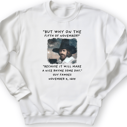 The 5th Of November Crewneck White / S