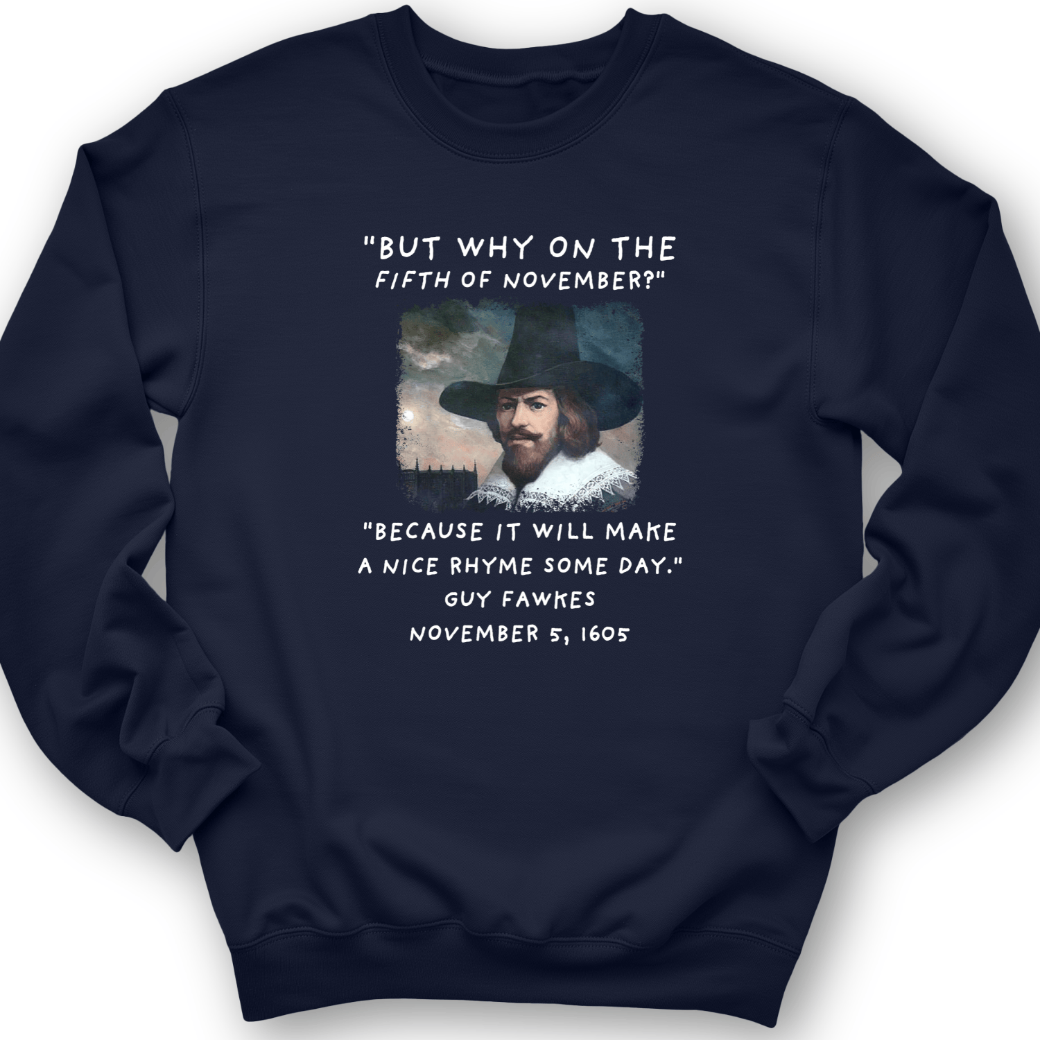 The 5th Of November Crewneck Navy / S