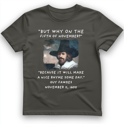 The 5th Of November T-Shirt Charcoal / S