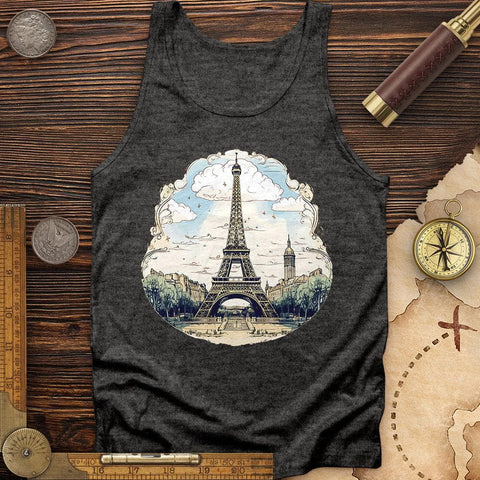 The Eiffel Tower Tank Charcoal Black TriBlend / XS