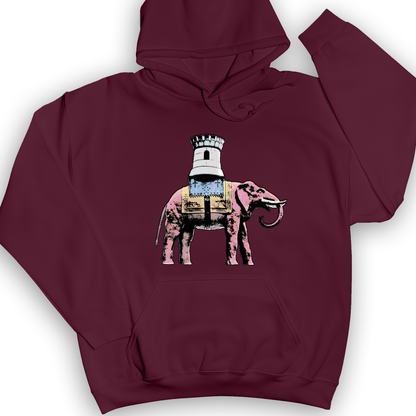 The Elephant And The Castle Hoodie Maroon / S