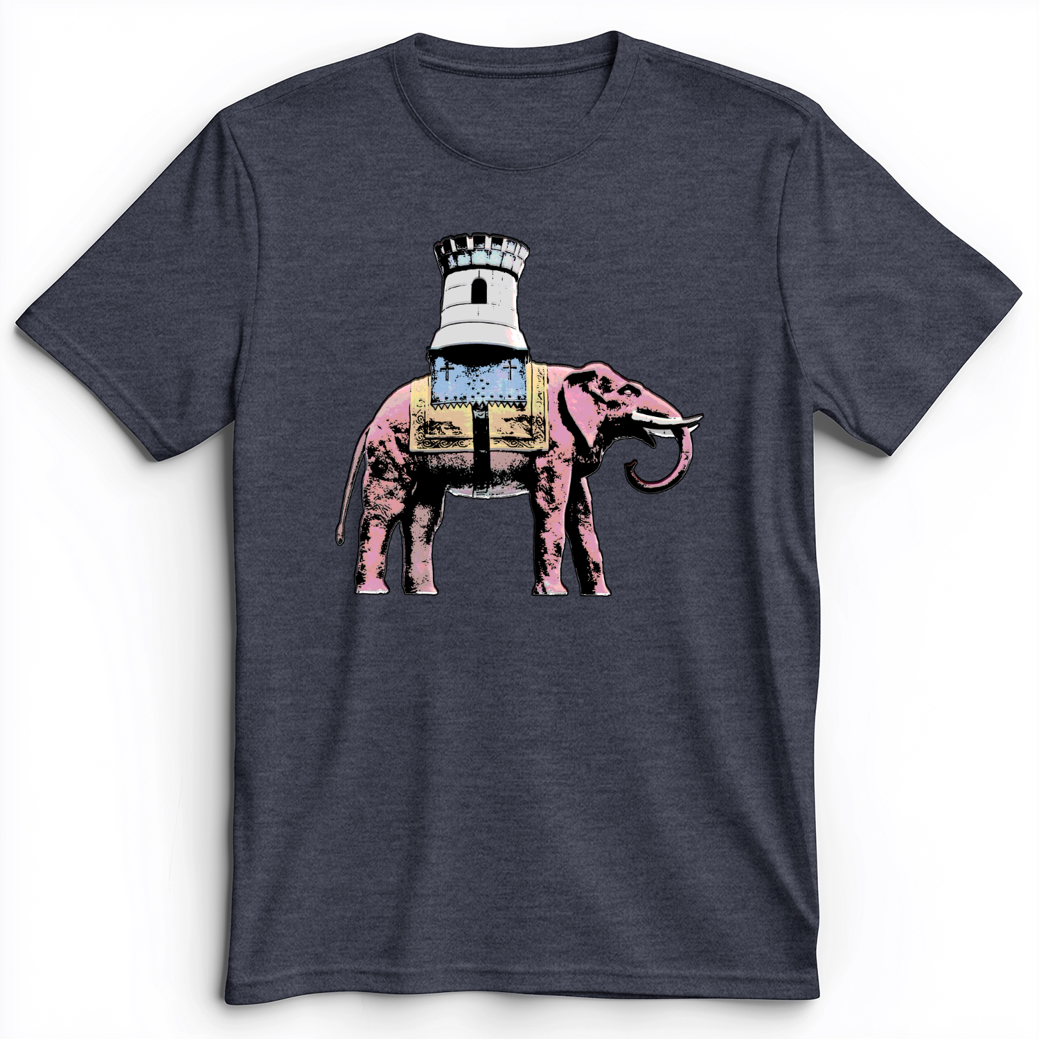 The Elephant And The Castle Premium Tee Heather Navy / S