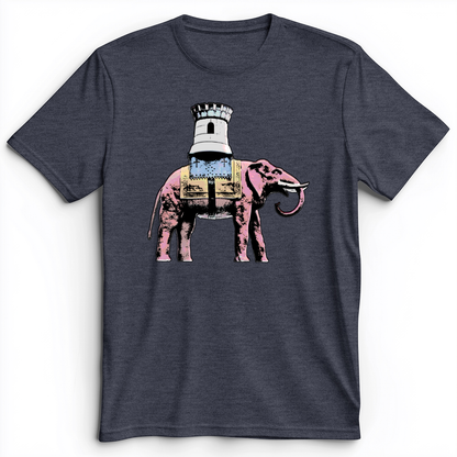 The Elephant And The Castle Premium Tee Heather Navy / S