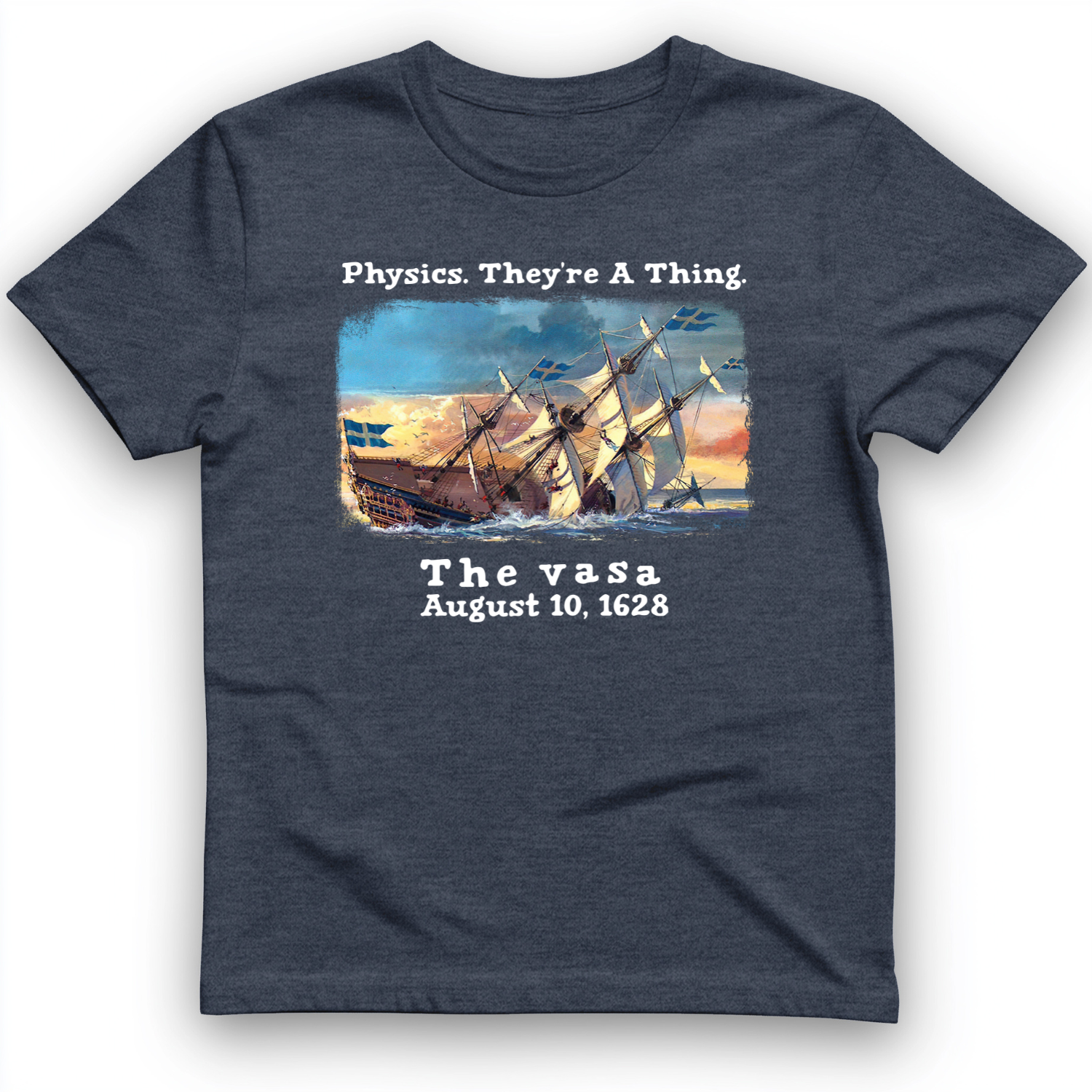 The Vasa T-Shirt Heather Navy / S
