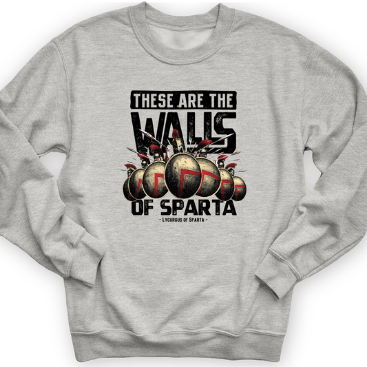 The Walls Of Sparta Crewneck Sport Grey / S