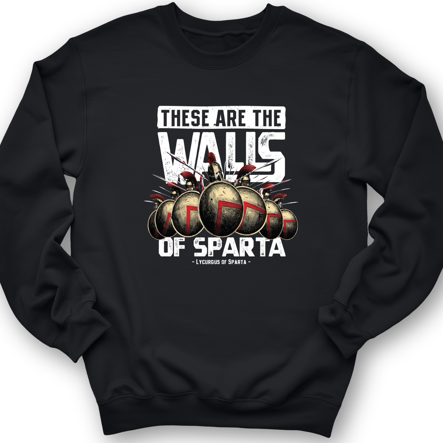 The Walls Of Sparta Crewneck Black / S