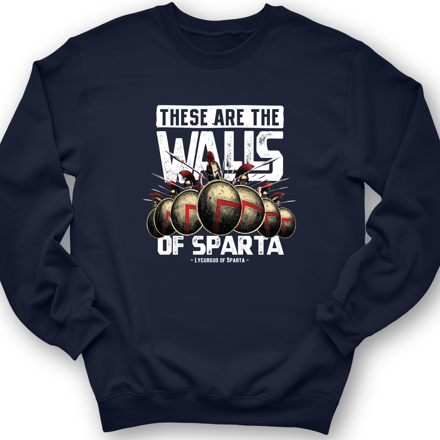 The Walls Of Sparta Crewneck Navy / S