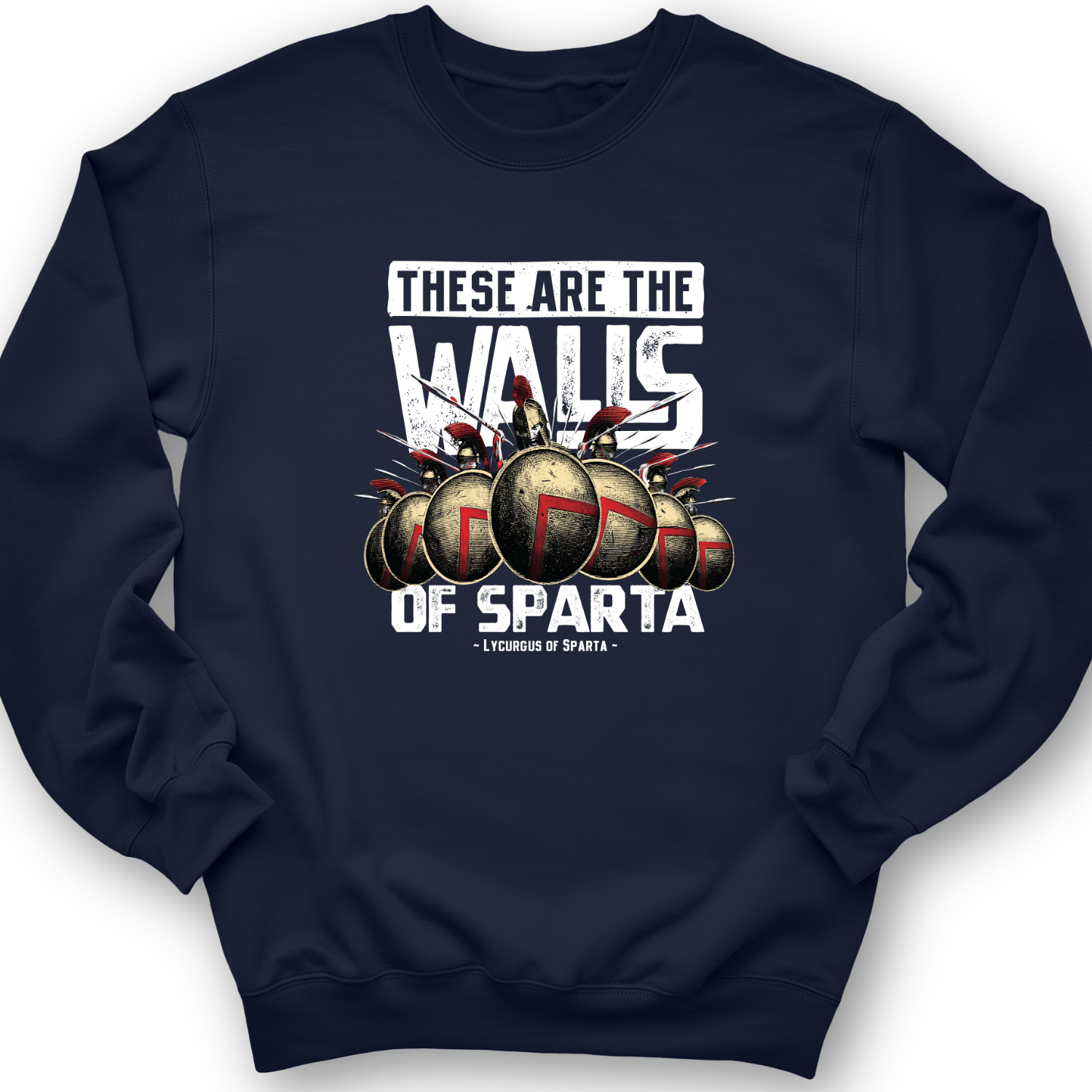 The Walls Of Sparta Crewneck Navy / S