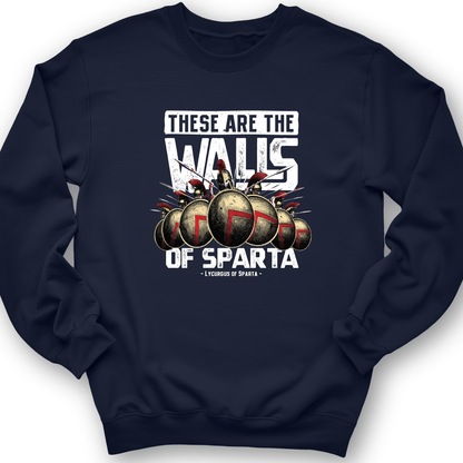 The Walls Of Sparta Crewneck Navy / S