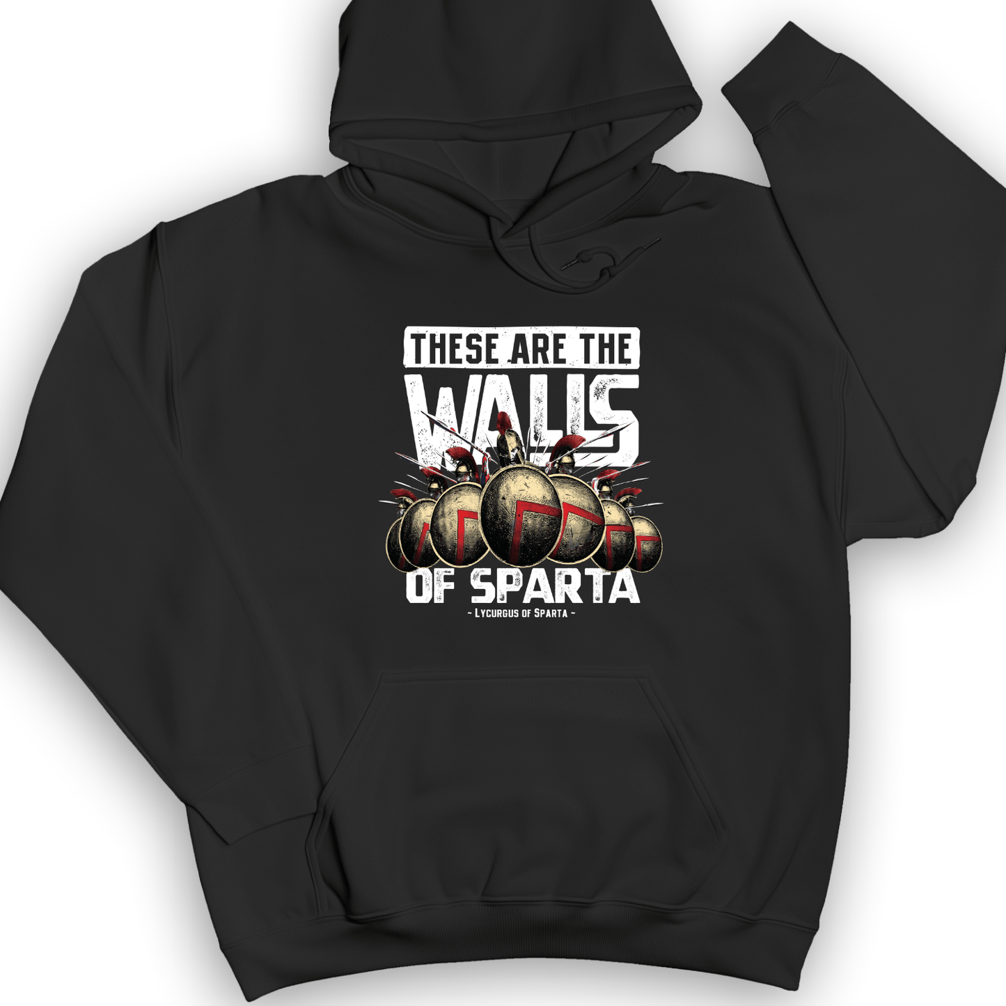The Walls Of Sparta Hoodie Black / S