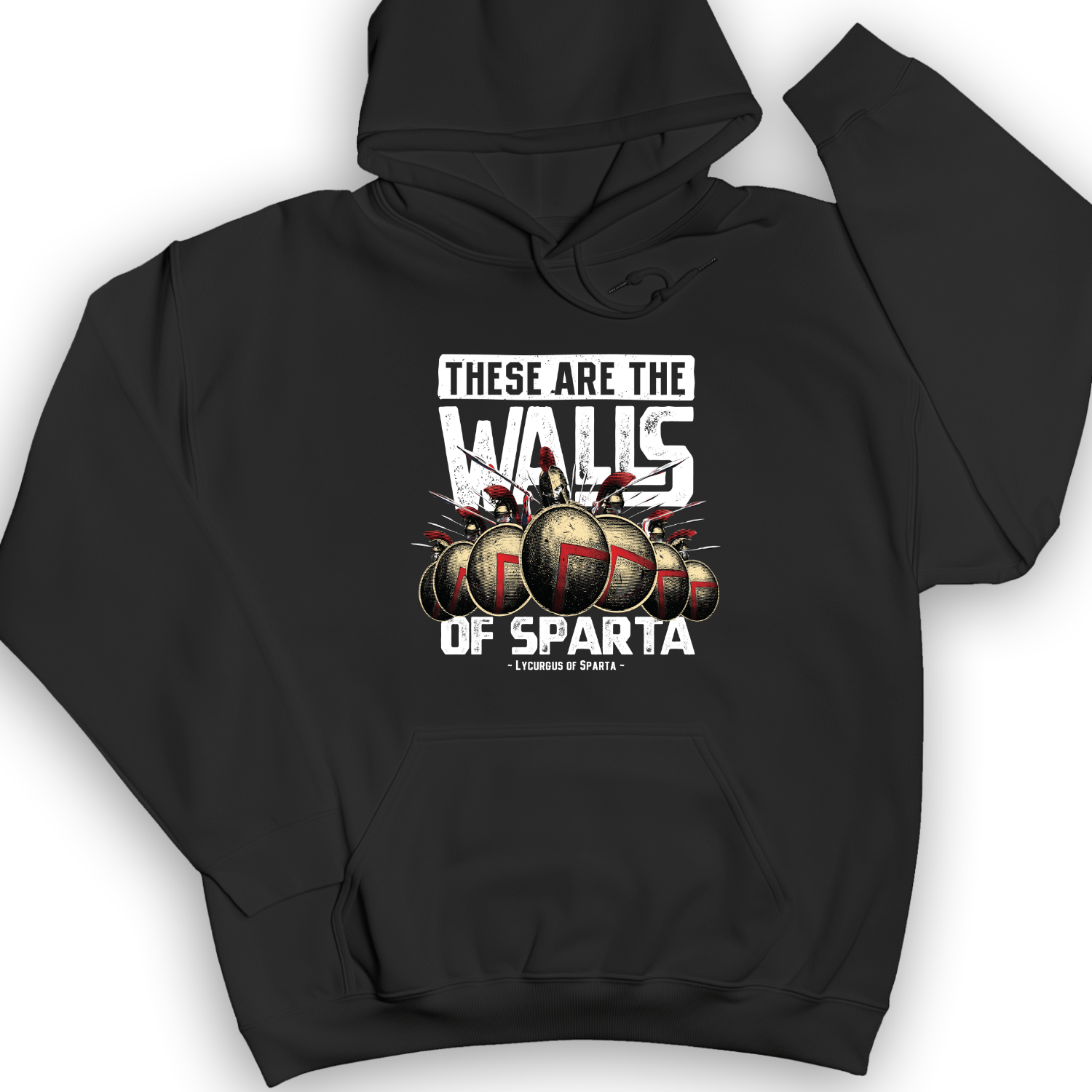 The Walls Of Sparta Hoodie Black / S