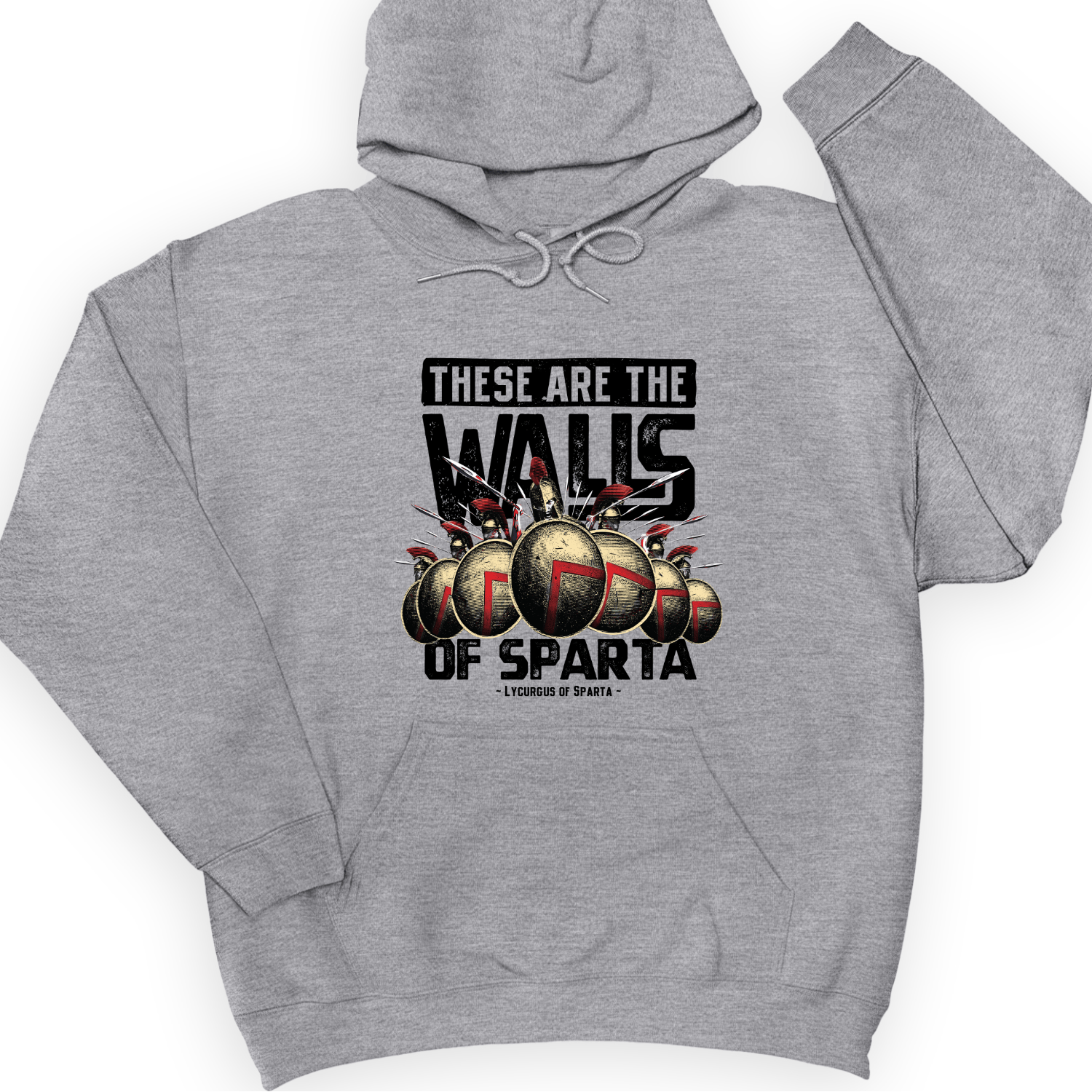 The Walls Of Sparta Hoodie Sport Grey / S